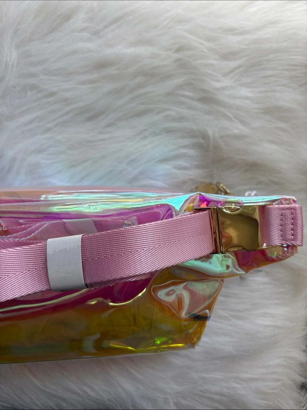 🆕 Stoney Clover Lane - “Luck & Love” Iridescent Clear Pink Classic Fanny